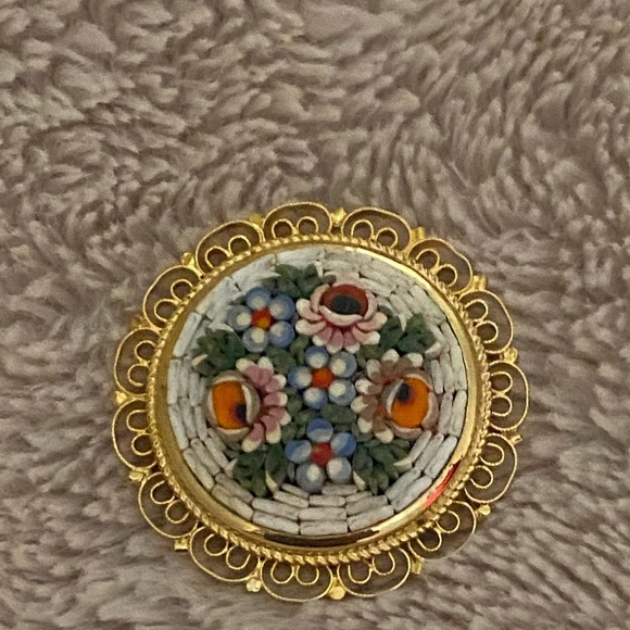 Mosaic Tile Pin from Italy - Picture 5 of 7